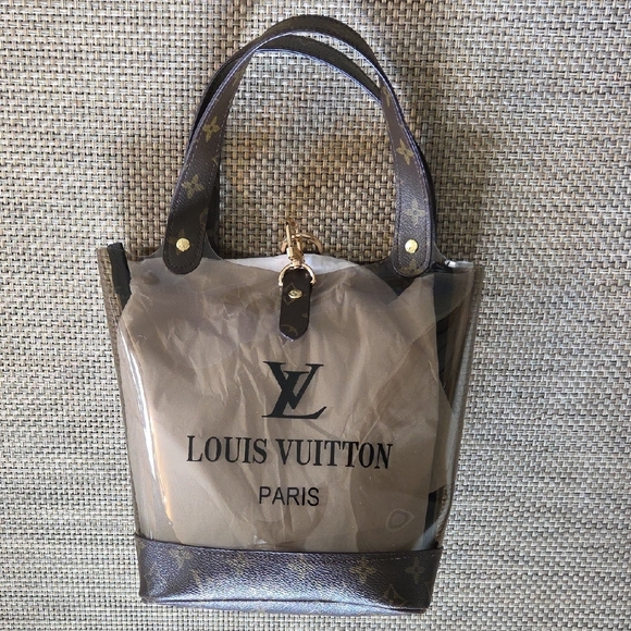 Fashion Brand Company Handbags - Vinyl Brown Festival Bucket Bag